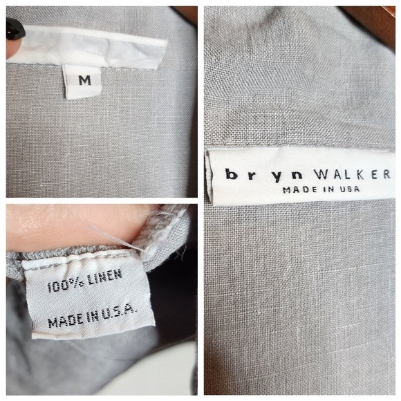 Bryn Walker linen open front grey cardigan - Picture 5 of 17
